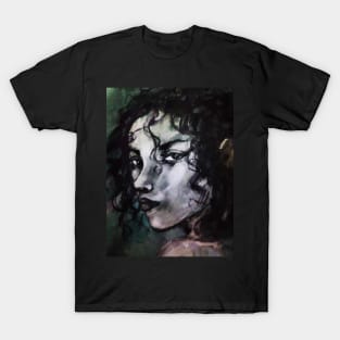 Casey (Girl portrait, grey) T-Shirt